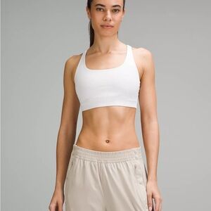 White lululemon Energy Bra Medium Support, B–D Cups